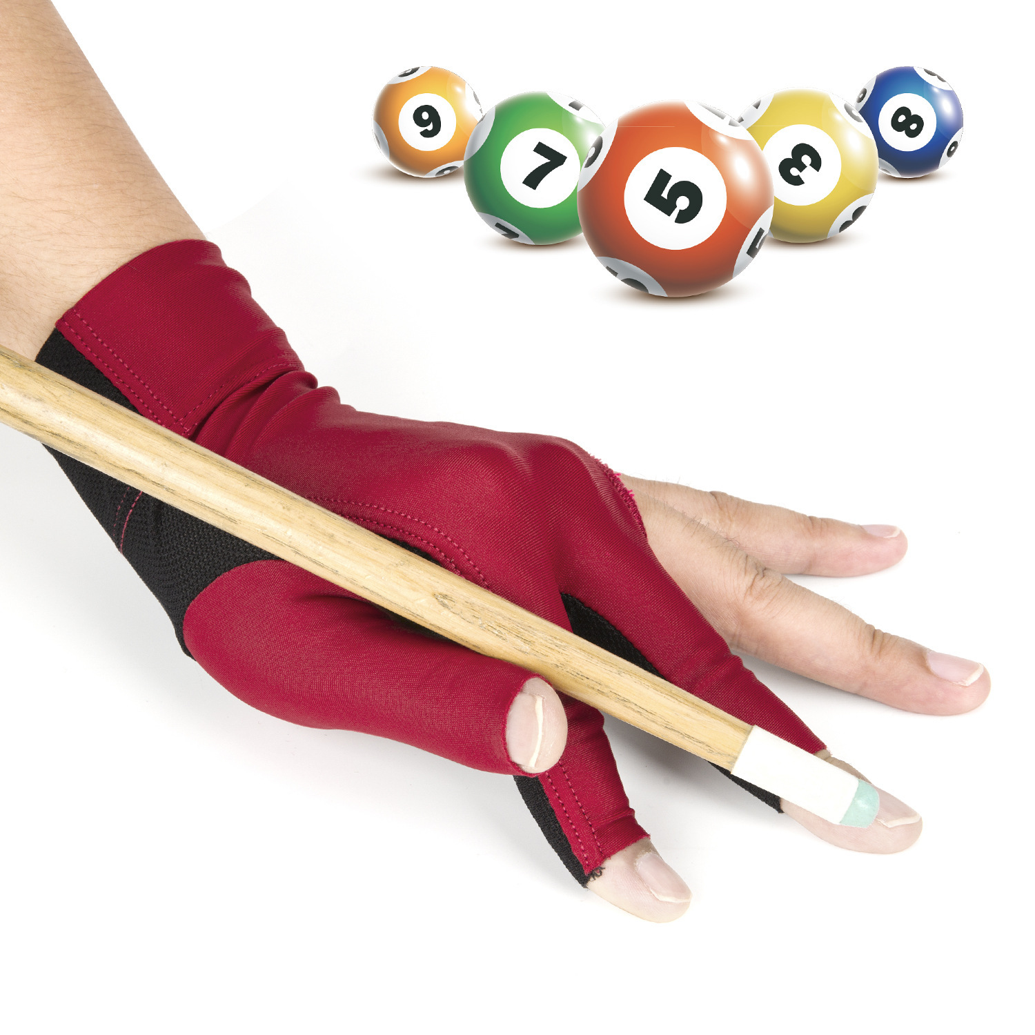 1pc Billiards Three Finger Gloves Lycra Anti Skid Snooker Billiard Cue Glove Pool Left Hand High Elasticity for Unisex - Image 5