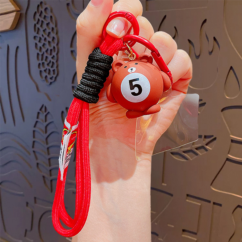 Cartoon Snooker Billiard Keychain Handbag Pendant - Image 6