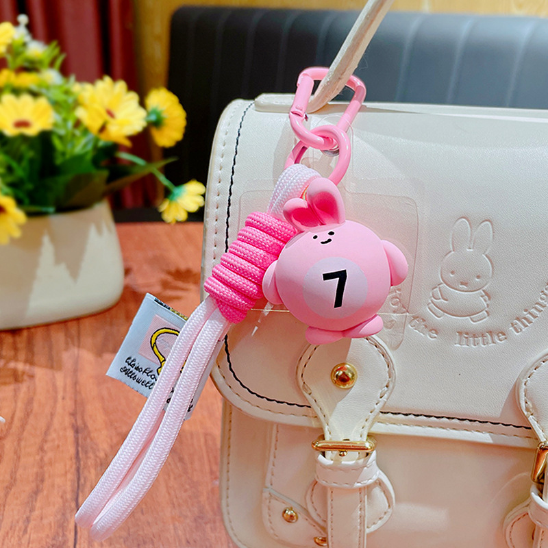 Cartoon Snooker Billiard Keychain Handbag Pendant - Image 5